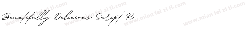 Beautifully Delicious Script Regul字体转换